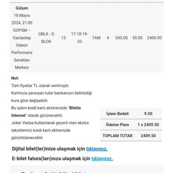 Biletix Fiyat Politikası!