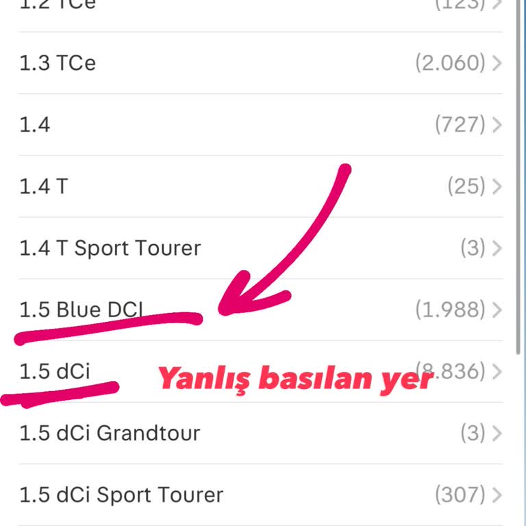 Sahibinden.com A İlan Verirken Yanlış Motor Seçimi Düzenlenemiyor