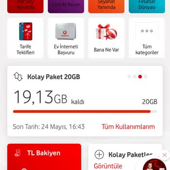 Vodafone Çarkını Çeviremiyorum. Paket Yükletmeme Rağmen