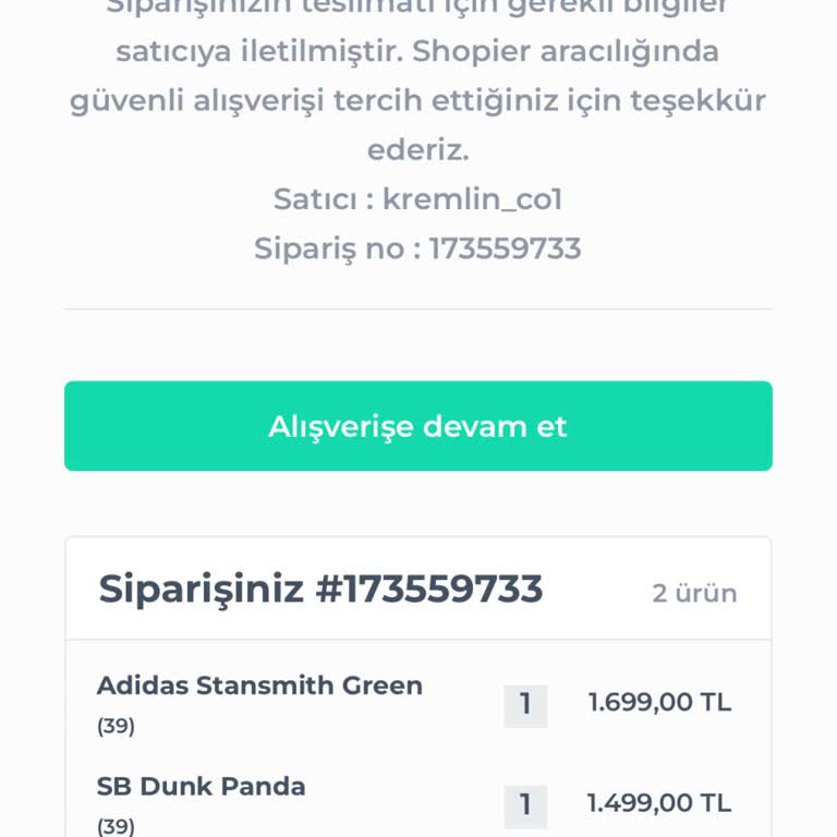 Kremlin Outlet Sipariş İptali Ve Para İadesi