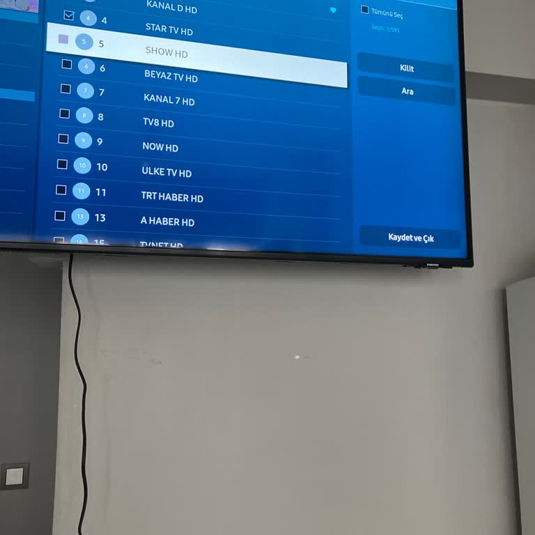 Samsung Cu 8000 Seri TV Kanal Taşınmıyor