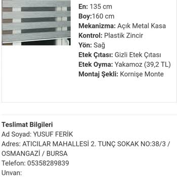 Perde.com Eksik Ürün Gönderiyor...