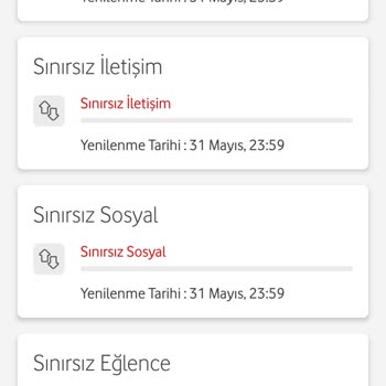 Vodafone İnternet Paketimin Anlaşılan Tüketim Kurallarına Göre Oluşturulmaması
