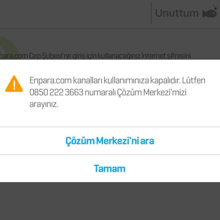 Enpara Sebepsiz Bloke Mağduriyeti