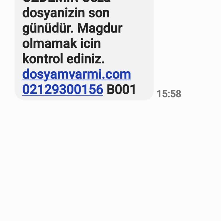 ERESTA (SMS) Eresta Şikayet Var