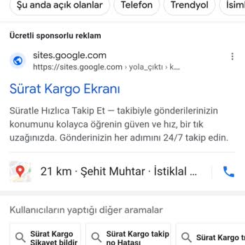 Sürat Kargo Kargo Takibi Sırasında Yaşanan Mağduriyet