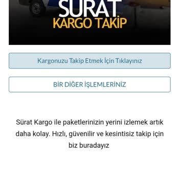 Sürat Kargo Kargo Takibi Sırasında Yaşanan Mağduriyet