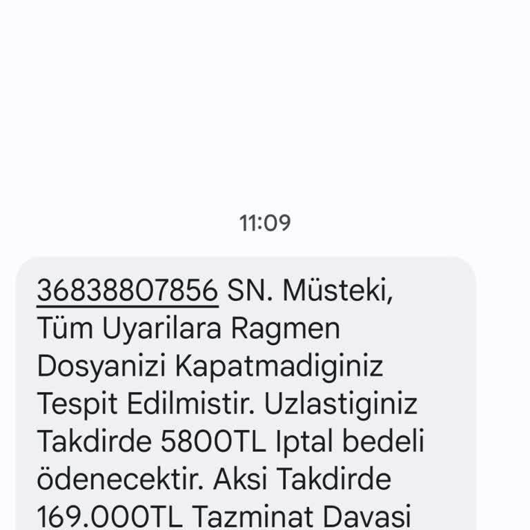 ERESTA (SMS) Erasta Şirketi Adı Altında Para Talep Ediyorlar Tehdit Edilerek