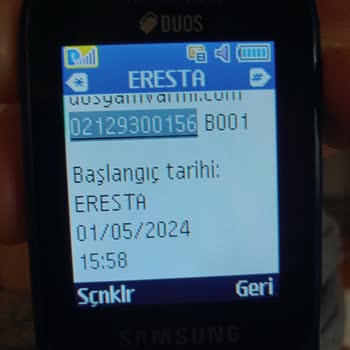 ERESTA (SMS) Eresta Hukuk Mesajı