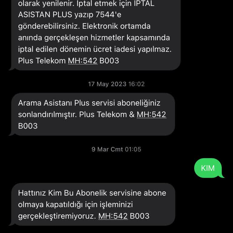 Vodafone Arama Asistanı Plus Servisini Kullanmamı Engelliyor.