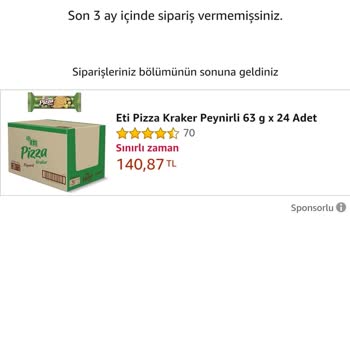 Amazon Siparişi Kendi Kendine İptal Etti