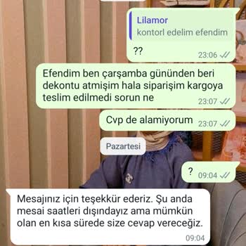 LilaMor  Giyim Siparişimi İptal Ediyorum Para İademi Sağlayın