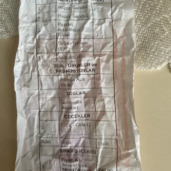 Popeyes Sancaktepe Abdurrahmangazi Şubesi Eksik Sipariş Sorunu