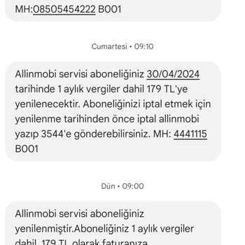 Türk Telekom Alin Mobi İzinsiz Ücretlendirme