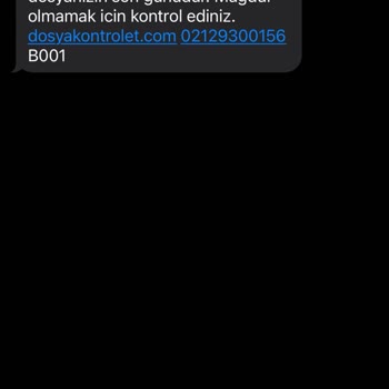 ERESTA (SMS) Erasta Gelen Mesaj