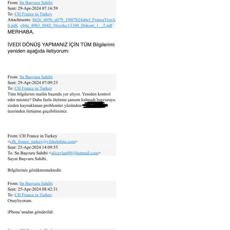 VFS Global Fransa Evden Toplama Hizmeti Mağduriyeti