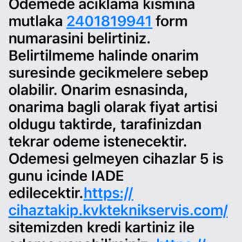 KVK Ankara Teknik Servis Mağduriyeti