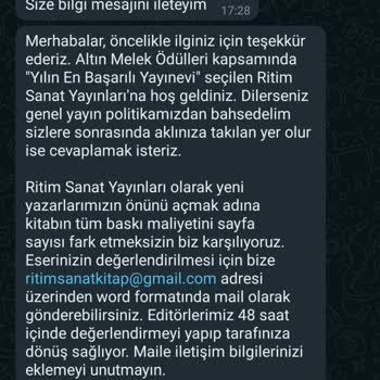 Ritim Sanat Yayınları Hakkında Şikayetçi Olmak İstiyorum
