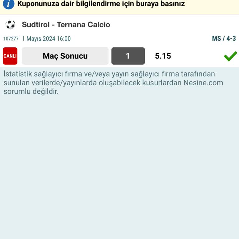Nesine Tutan Kuponu İptal Etti