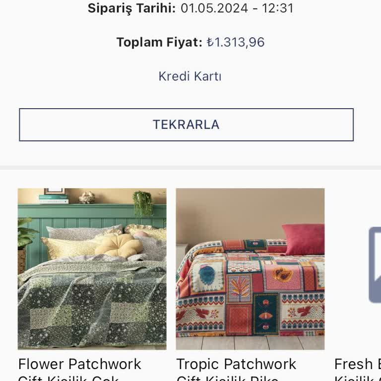 English Home Sipariş İptali İçin