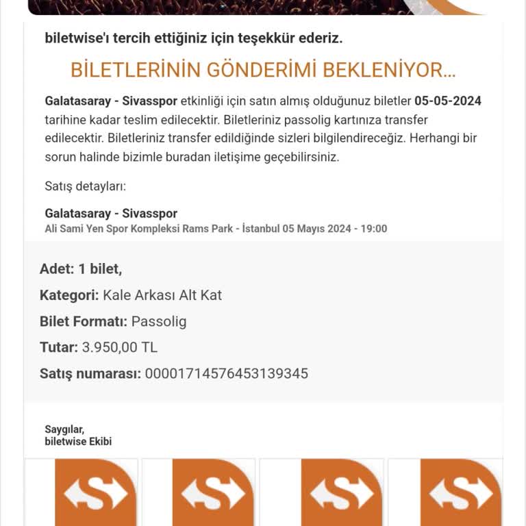 Biletwise Galatasaray Sivasspor Maçı Mağduriyet