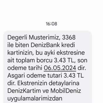 Denizbank Kredi Kartım Olmadığı Halde Gelen SMS