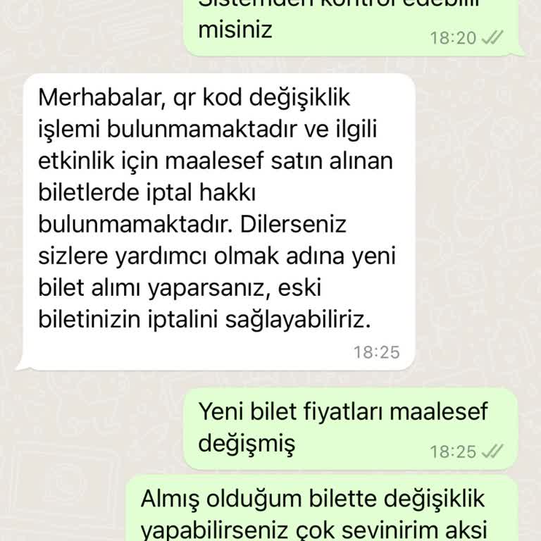 Biletinial Pişmanlıktır Sıfır Müşteri Desteği
