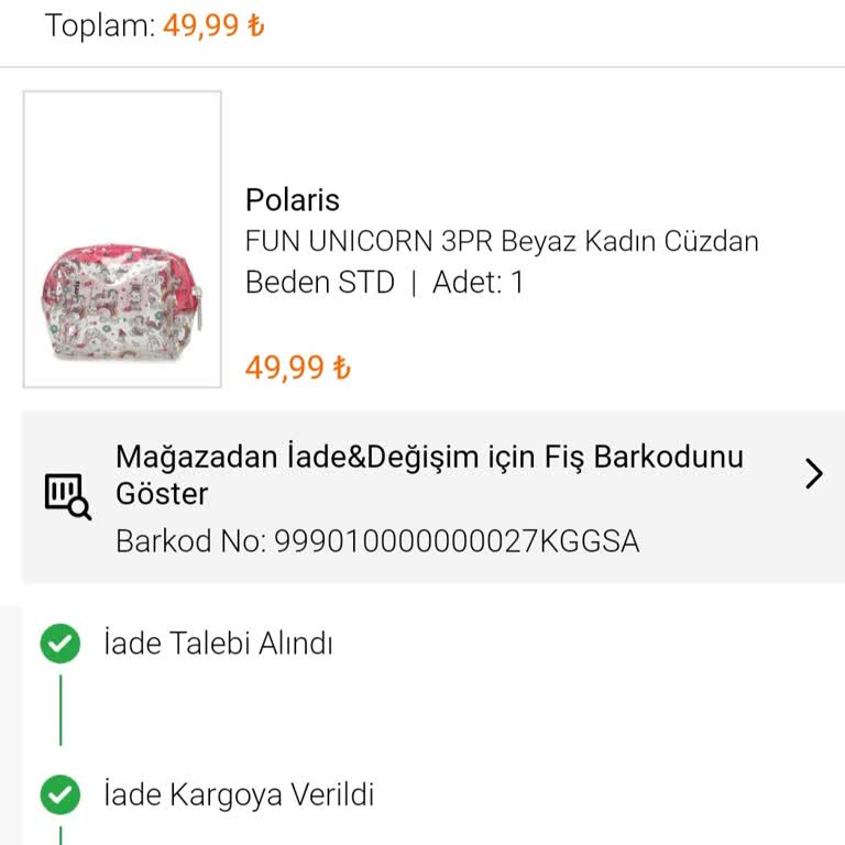 FLO Ayakkabı  Polaris Marka Cüzdan İadesi