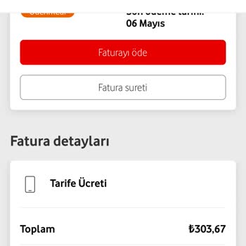 Vodafone Usulsüz Fatura Arttırımı