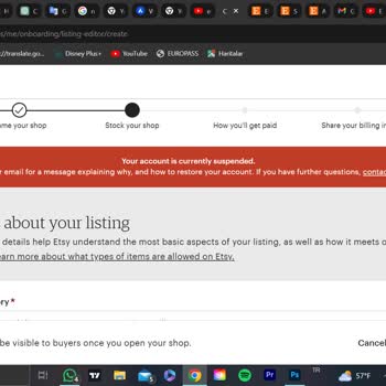 Etsy.com Etsy Account Suspended