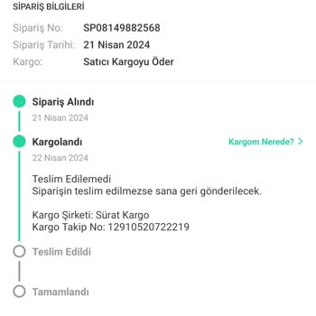 Dolap Sürat Kargo Yavaşlığı, İlgisizliği, Sorumsuzluğu