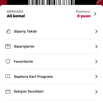 Sephora Kart Puanı Silinmesi
