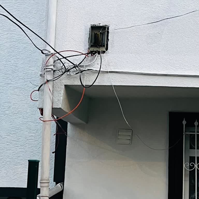 Türk Telekom Bina Üzeri Kabloların Çirkinliği