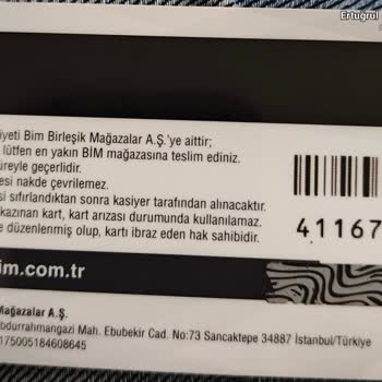 BİM Hediye Kartı Boş Çıktı