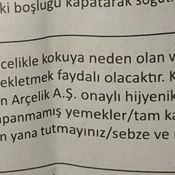 Arçelik Buzdolabı Koku Sorunu