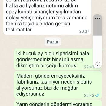 Kalitek Damla Sulama Sistemleri Sulama Hortumu Siparişi Ve İade Sürecinde Yaşanan Mağduriyet