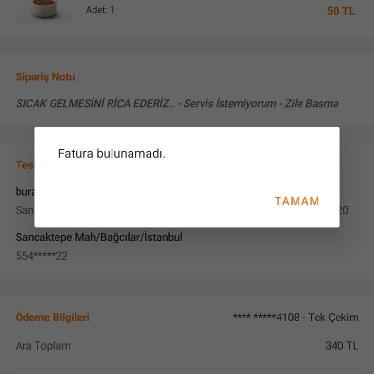 Trendyol Yemek Paramı İade Etmedi