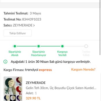 Trendyol Express Adresime Acil Siparişimin Yetiştirilmesi