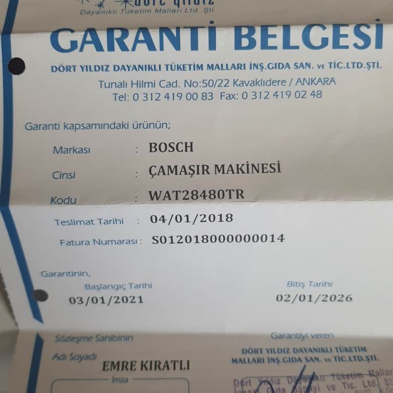 Bosch Wat28480 Çamaşır Makinesi