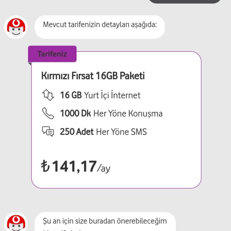 Vodafone Tarife Sorunu Çözülmemesi