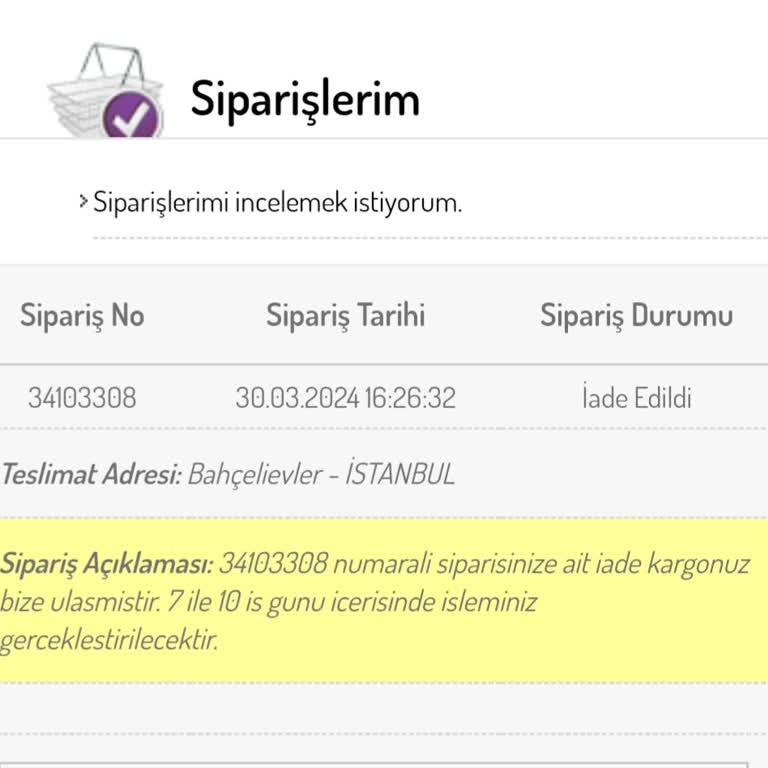 Sefamerve Ücret İadesi Yapılmıyor