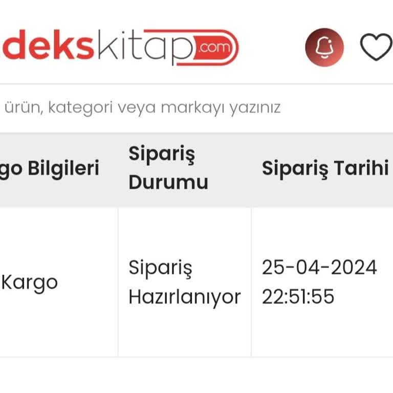 İndekskitap.com'dan Verdiğim Sipariş Kargolanmadı