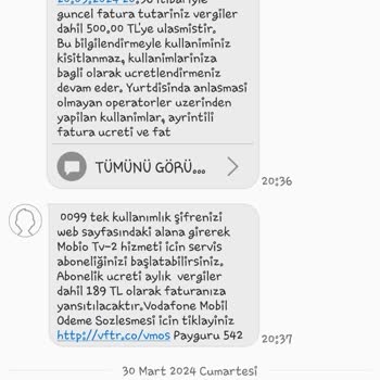 Vodafone Haberim Olmadan Abonelik Yaptı