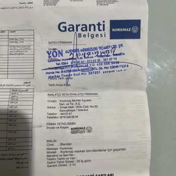 Korkmaz Mutfak Eşyaları Korkmaz Blender Seti Çözülemeyen Motor Sorunu