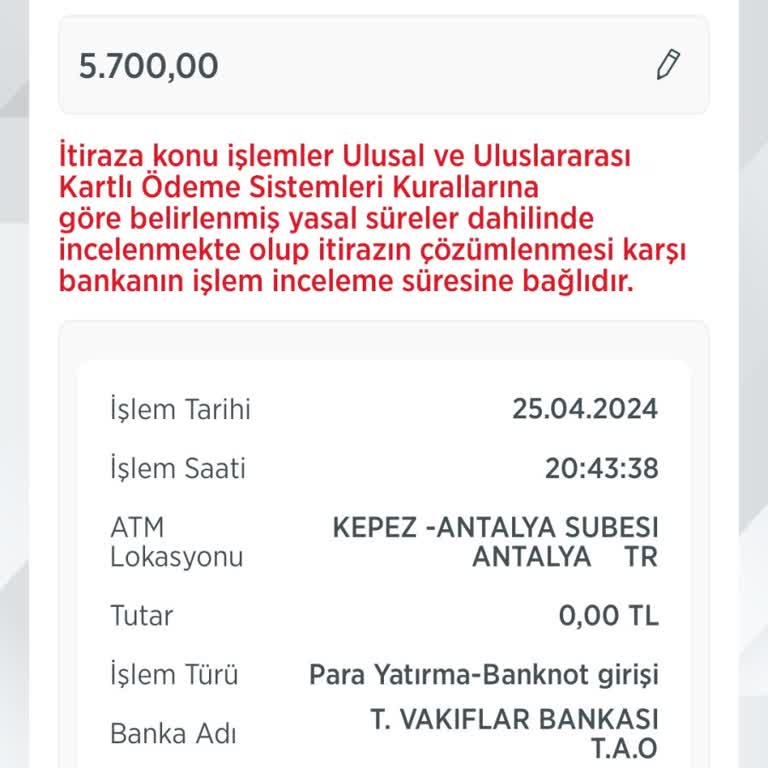 VakıfBank ATM Paramı Yuttu