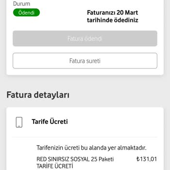 Vodafone Taahhütsüz Hattıma Fahiş Fiyat Artış Yapmasından Rahatsızım!