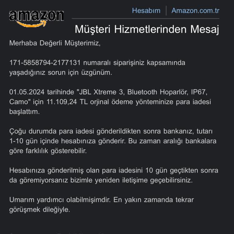 Amazon Hesabımı Kapattı Ve Gelmeyen Ürünün Parasını Göndermedi