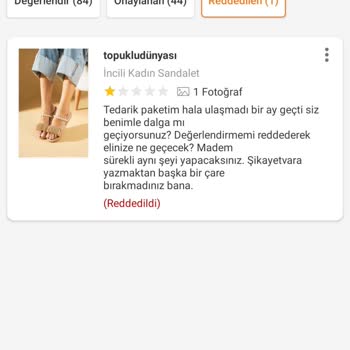 Topuklu Dünyası Ürünleri Göndermiyor