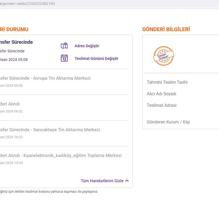 hepsiJET Kaybolan Ya Da Çalınan Ürünün