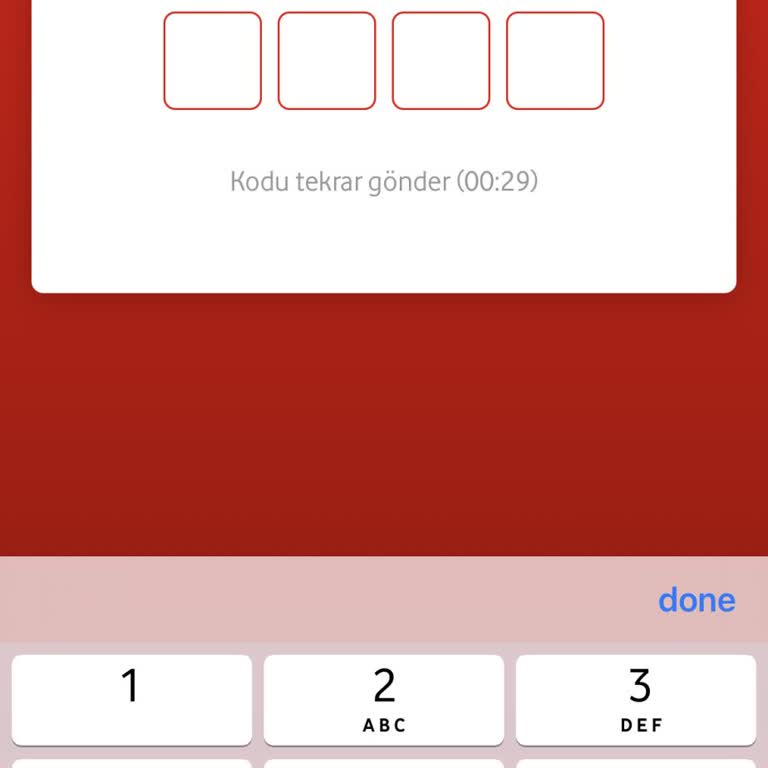Vodafone Yanımda Uygulaması 4 Haneli Kodu Göndermiyor